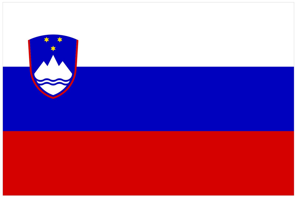 Двусторонний флаг Словении 40х60 см на лодку, катер или яхту с люверсами  #1