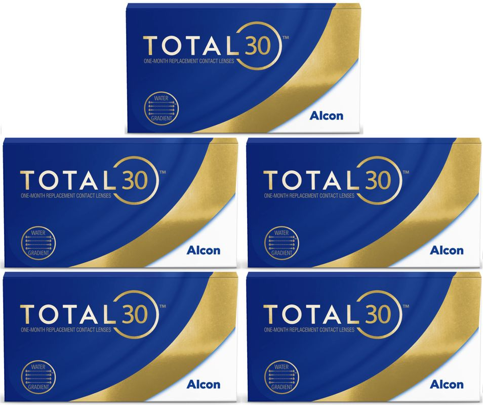Alcon TOTAL30 -5.75 / 14.2 / 8.4, 15 штук (5 пачек по 3 линзы ...