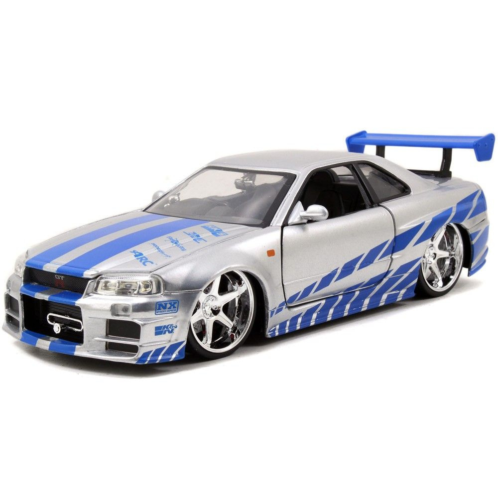 Модель машинки Jada Toys Fast & Furious Brian's 2002 Nissan Skyline GT-R (BNR34) (Candy Silver) (1:24) #1