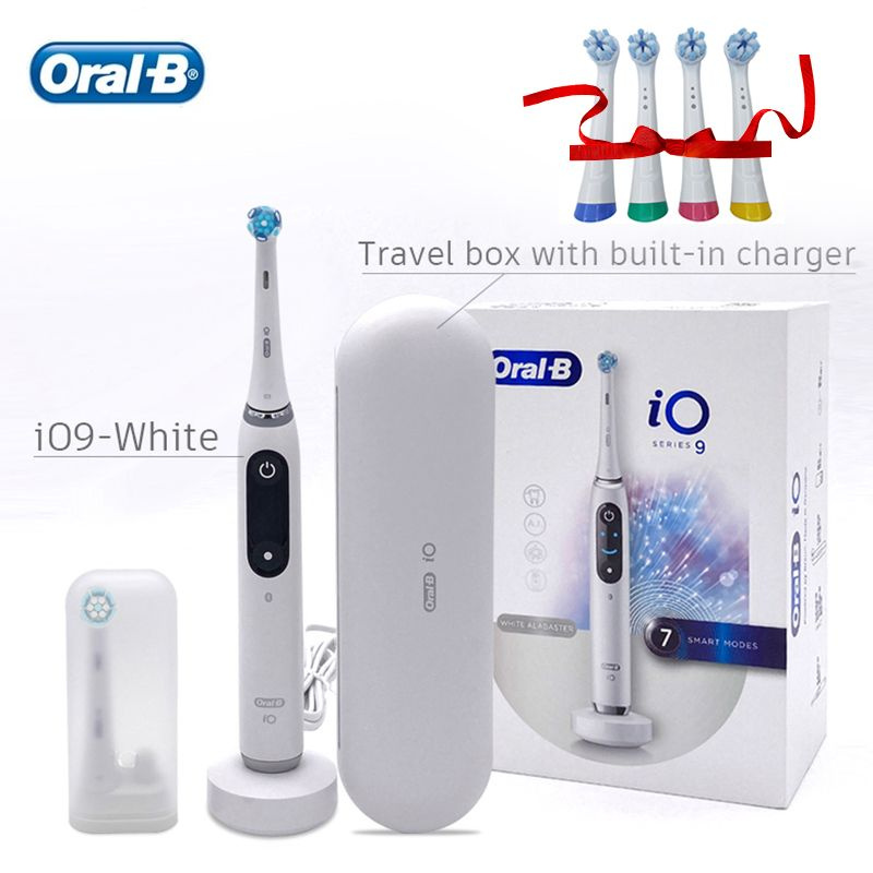 Oral-B Электрическая зубная щетка Oral B iO9, белый, кремовый #1