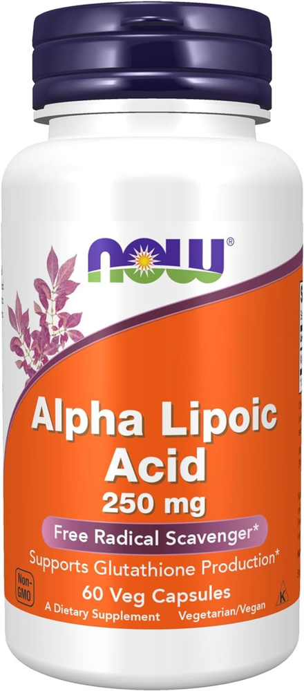 NOW Alpha Lipoic Acid 250 mg 60 veg capsules (альфа липоевая кислота) #1