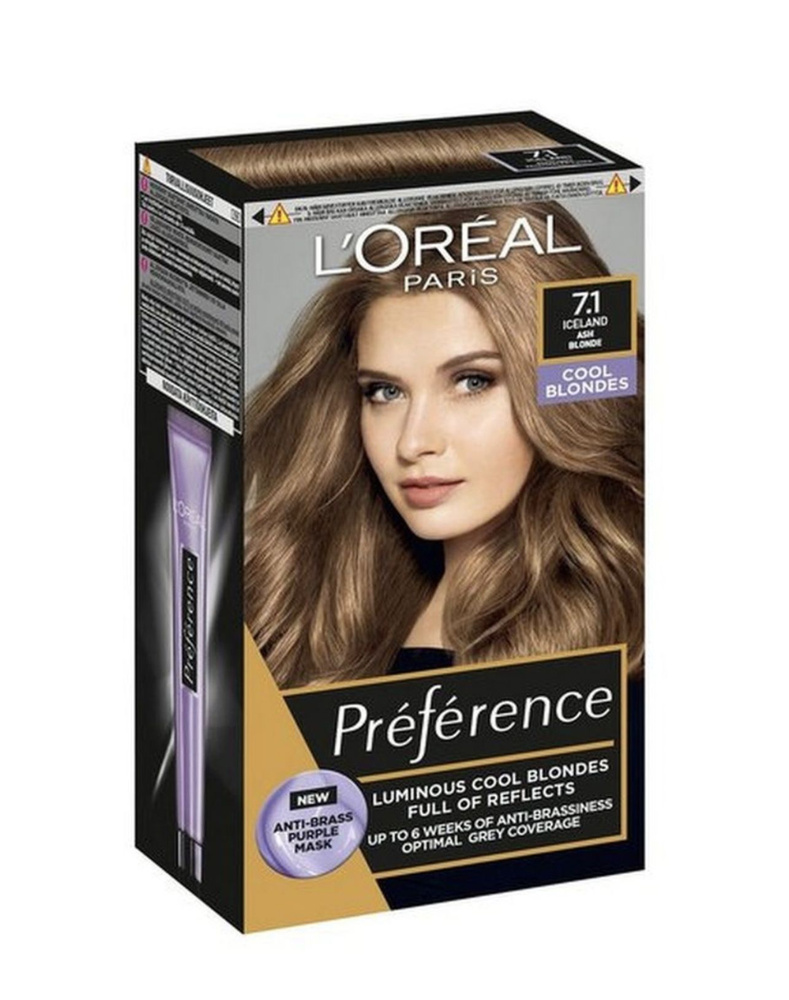 Лореаль Париж / L'Oreal Paris Preference - Краска для волос тон 7.1 Исландия пепельно-русый  #1