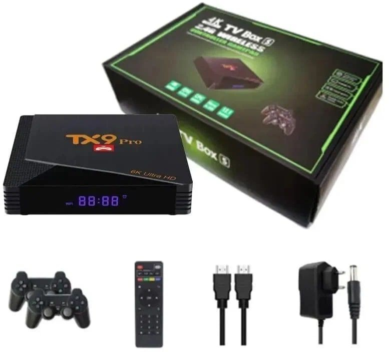 Игровая приставка TX 9 PRO GAME BOX + ANDROID TV 64gb, игровая консоль детская  #1