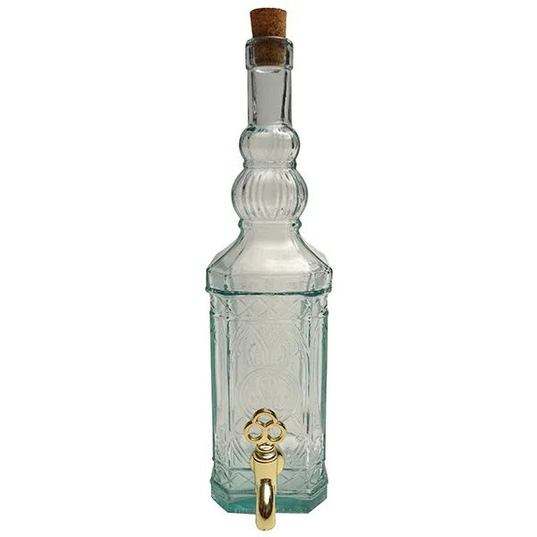 Банка-емкость с краном, с пробкой, "Бутылка" San Miguel, стекло, 0,7л., прозрачный.  #1