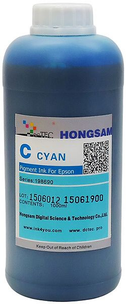 Чернила DCTec пигментные Epson Pro7900 Cyan (голубой) 1000 мл #1