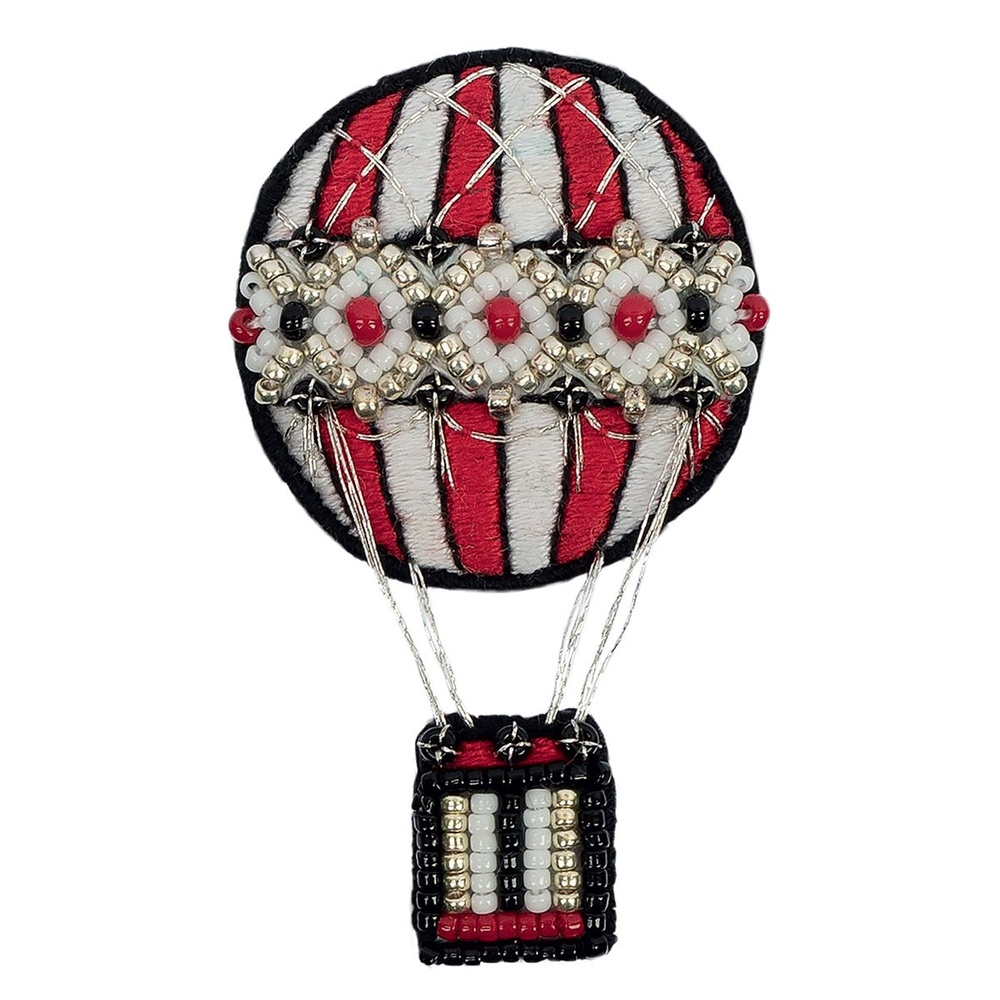 Набор для вышивания "Klart" 10-517 "Брошь. Винтажный воздушный шар" 3.5 х 5.5 см  #1
