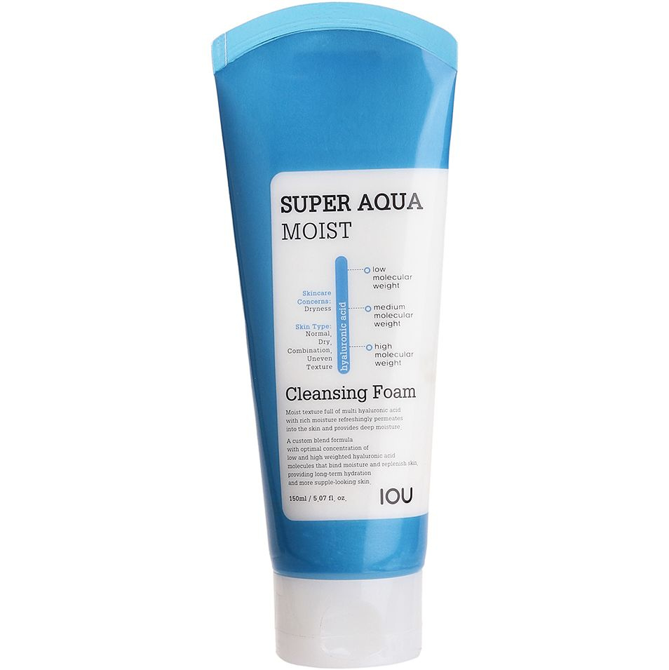 Welcos Пенка для умывания глубоко увлажняющая IOU Super Aqua Moist Cleansing Foam, 150 мл  #1