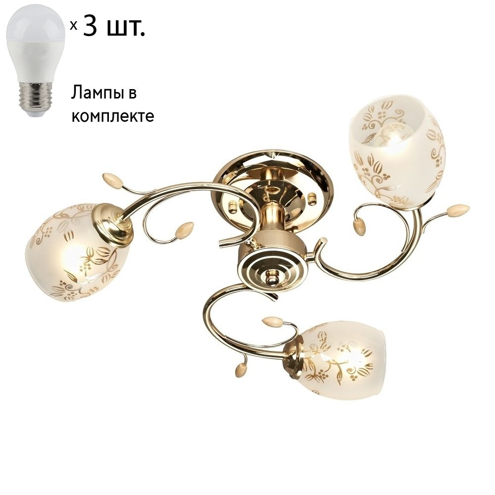 Люстра потолочная. Люстра на кухню светодиодная с лампочками Velante 762-307-03+Lamps  #1