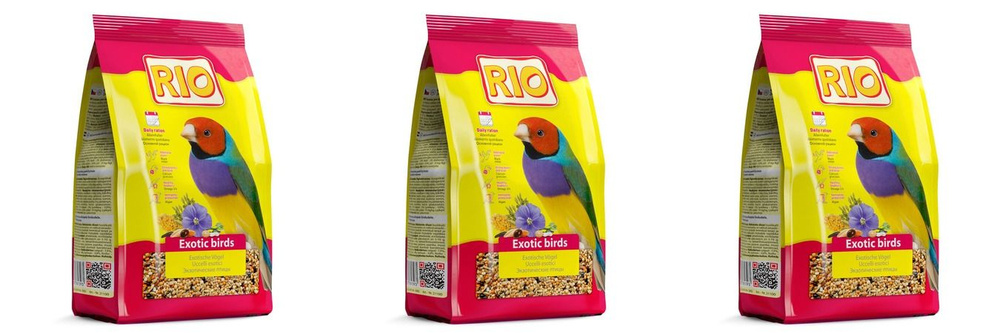 Rio Корм основной для экзотических птиц, 1000 г, 3 уп #1