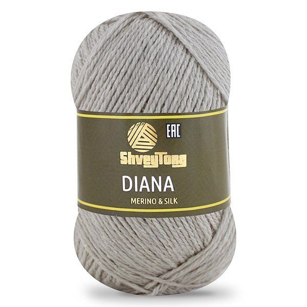 Пряжа ShveyTorg ШвейЮгТорг Diana 50004 (5 мотков по 50 грамм-200м./80% мериносовая шерсть; 20% шелк) #1