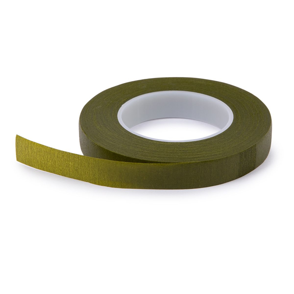 VFLTN Флористическая лента (тейп-лента) цвет №04 темно-зеленый 12 мм 27,4 м  #1