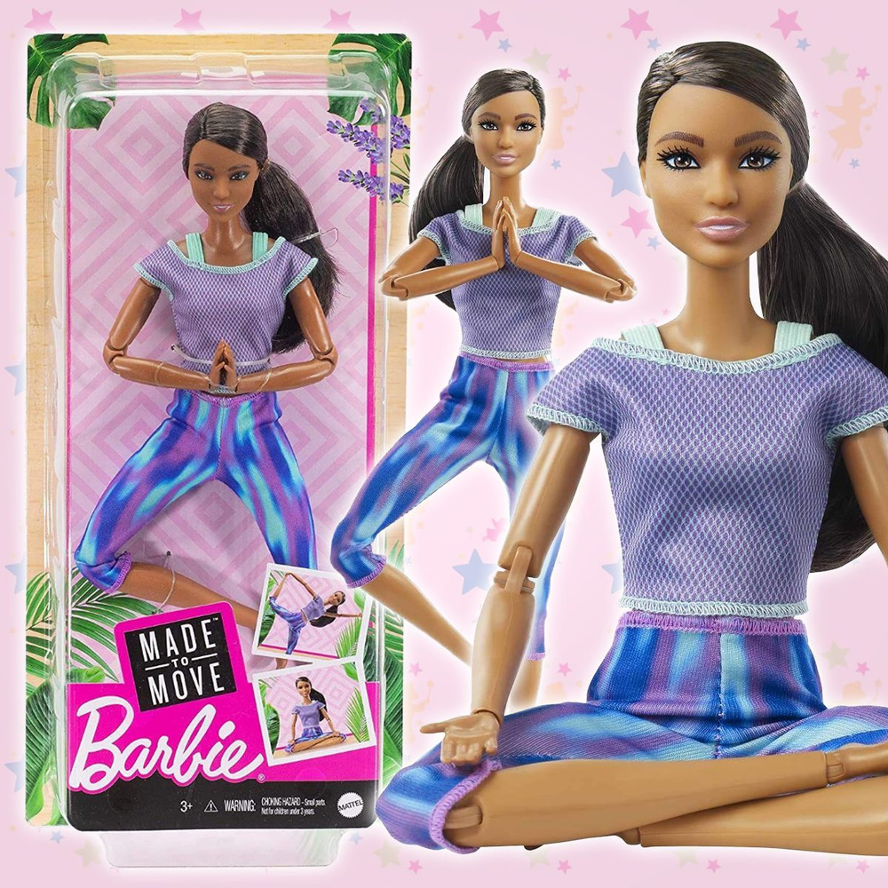 Кукла Барби Made to Move Йога Брюнетка #1