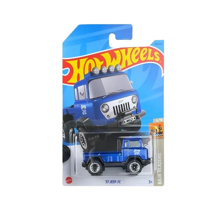 HKG72 Машинка металлическая игрушка Hot Wheels коллекционная модель 57 Jeep FC синий  #1