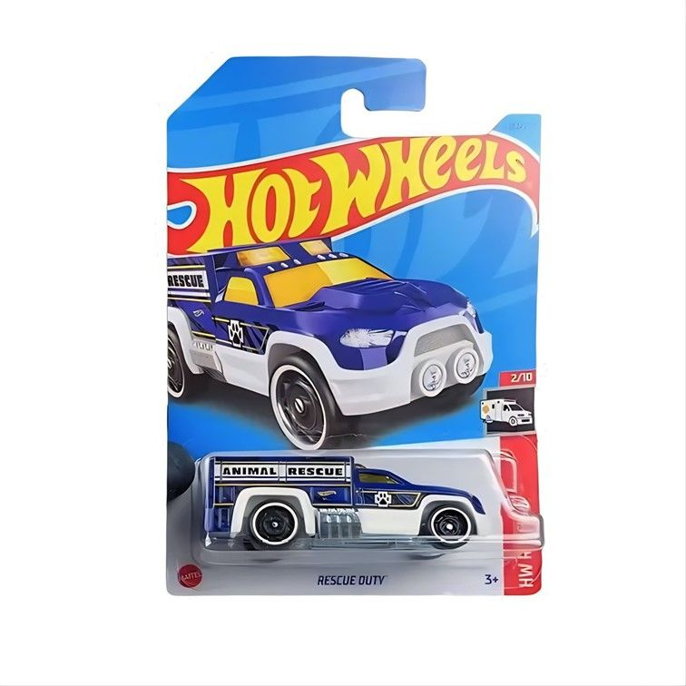 HKJ20 Машинка металлическая игрушка Hot Wheels коллекционная модель Rescue Duty синий;белый  #1