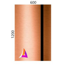 Пластик для лазерной гравировки SHENGWEI (Медь глянец на чёрном) 1200мм_600мм 1,3 мм  #1