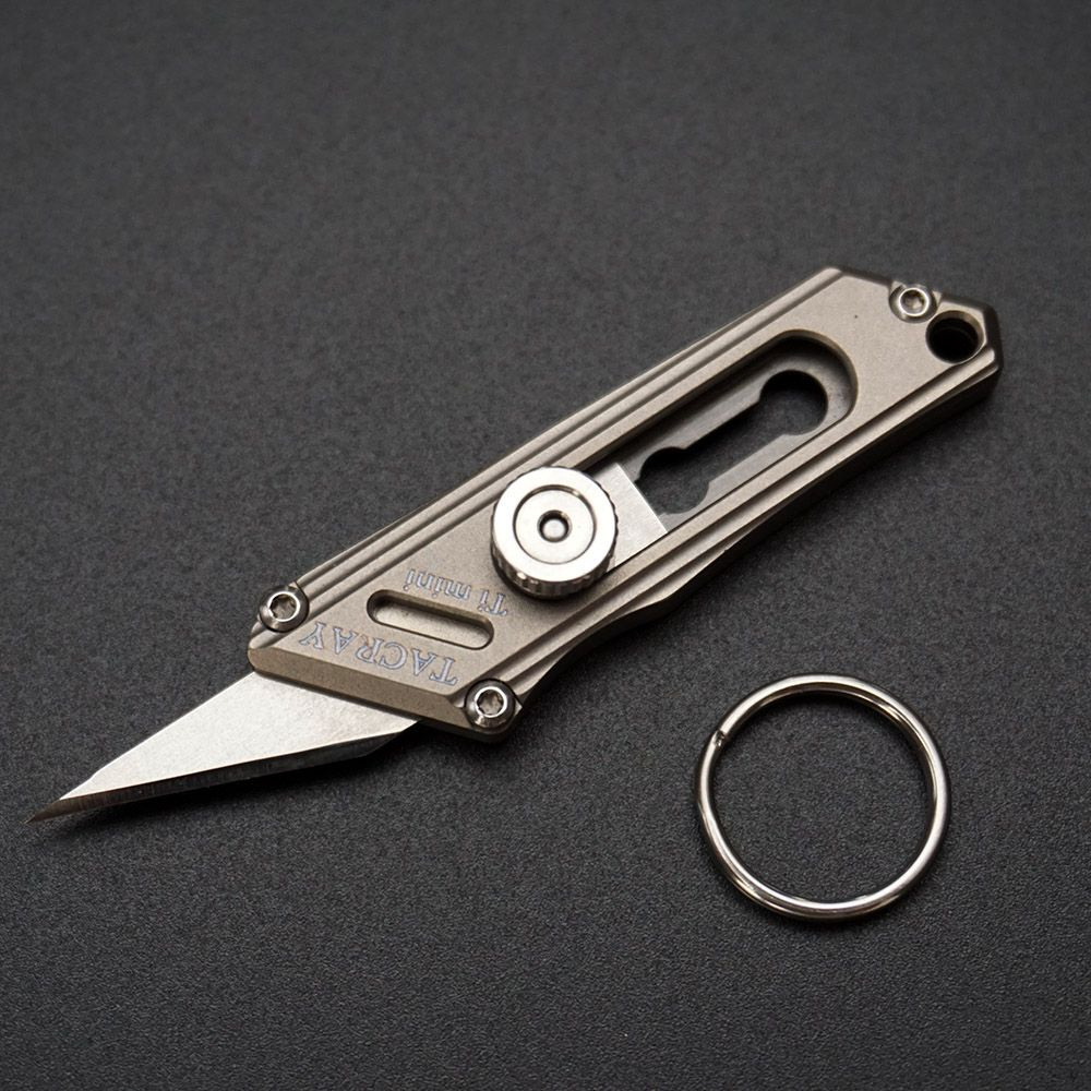 Нож канцелярский TACRAY Карманный мини-нож (Titanium) серый - купить с ...