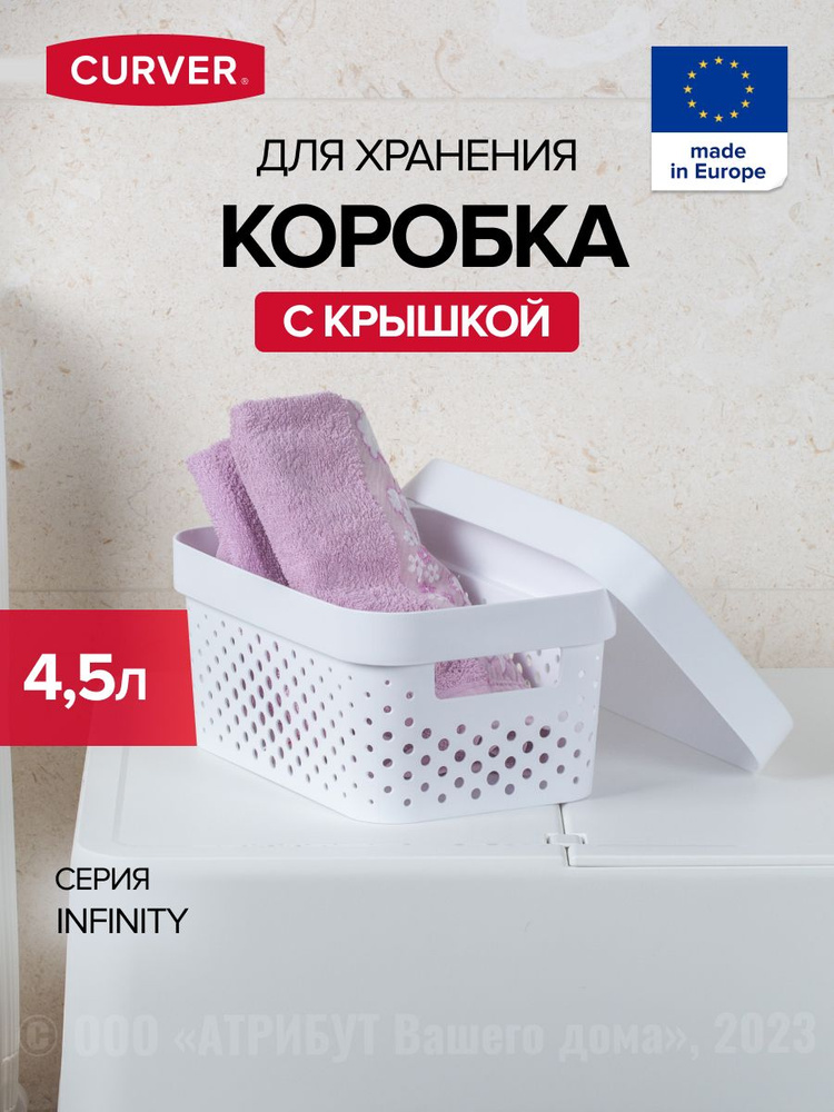 Коробка для хранения вещей с крышкой 4,5 л #1