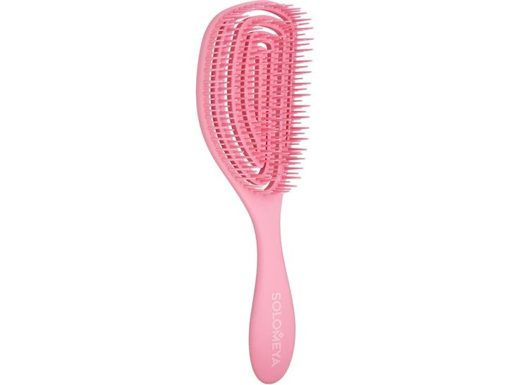 Расческа для сухих и влажных волос с ароматом клубники Solomeya Wet Detangler Brush Oval Strawberry  #1