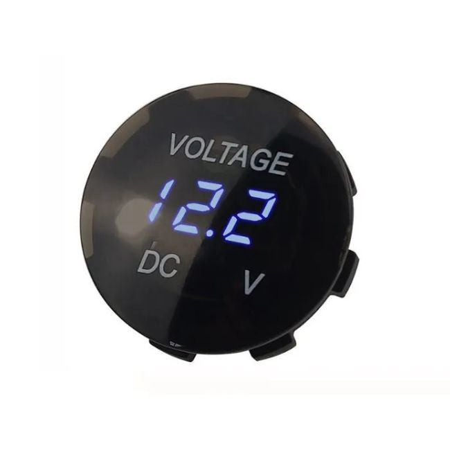 Вольтметр встраиваемый (врезной) круглый 12V-24V купить по низкой цене ...
