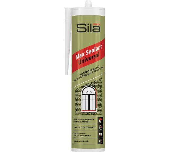 Герметик силиконовый универсальный Sila бесцветный PRO Max Sealant 280 мл SSUCL0290  #1