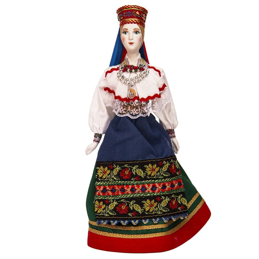 Кукла коллекционная в прибалтийском костюме Эльза 25 см  #1