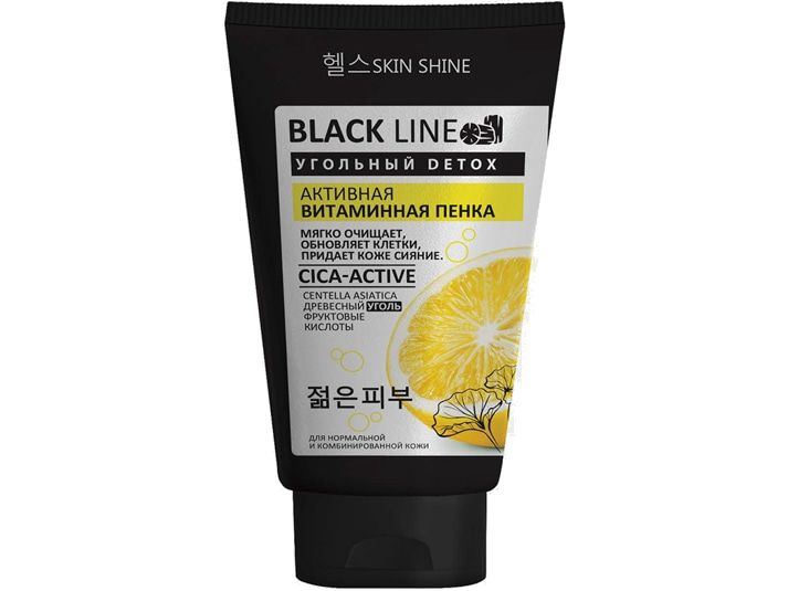 Пенка для умывания активная витаминная SKIN SHINE BLACK LINE #1