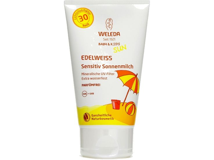 Солнцезащитный крем для младенцев и детей SPF 30 Weleda Baby & Kids Sun Edelweiss  #1