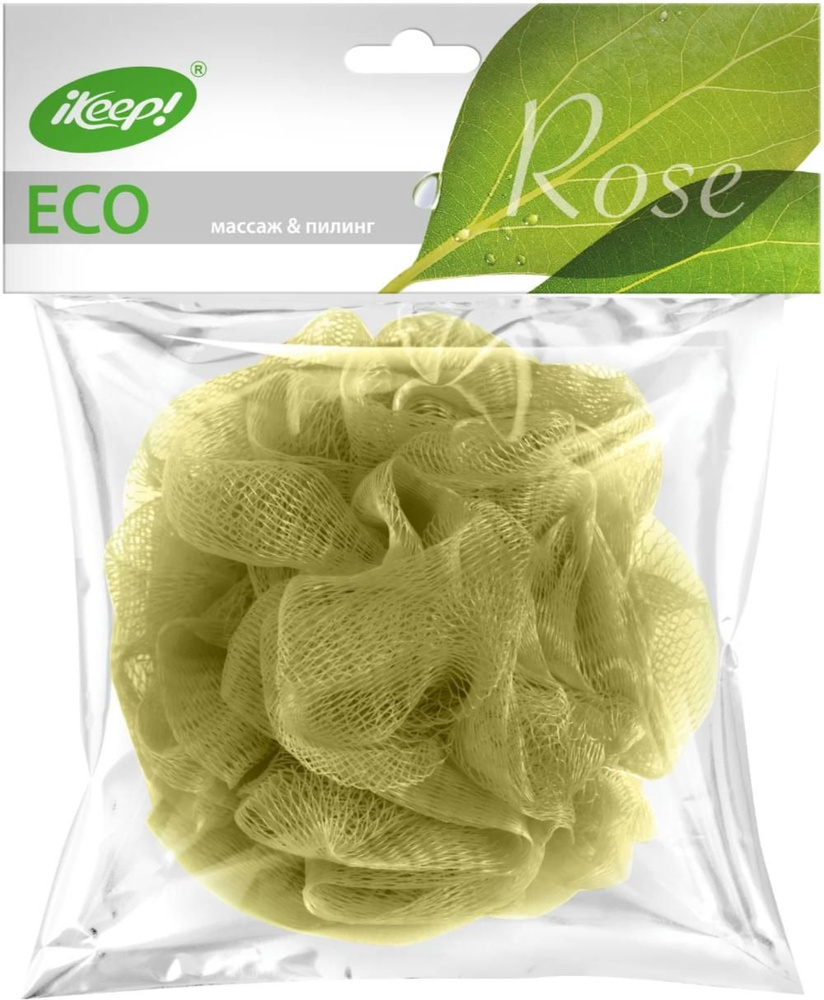 Мочалка для тела IKEEP из сетки, Eco, Роза, полиэстер, массаж и пилинг  #1