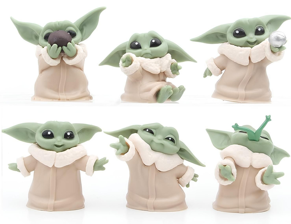 Набор фигурок Звездные Войны малыш Йода Грогу / Star Wars Baby Yoda 6шт (4.5-6см, пакет)  #1