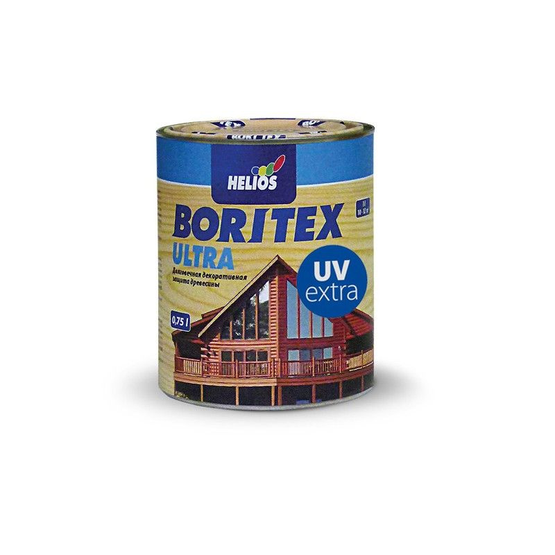 Boritex Ultra UV Extra/Боритекс Ультра УФ Экстра, 0.75л,бесцветное лазурное покрытие для защиты древесины #1