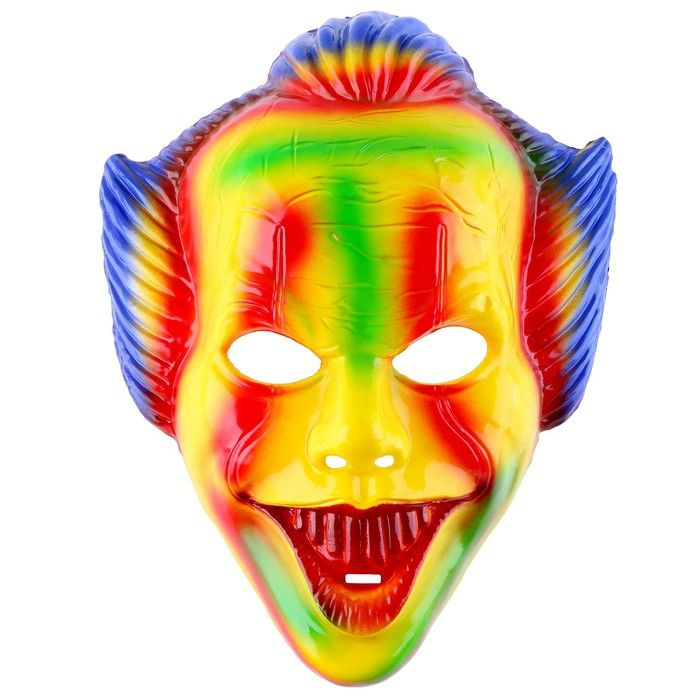 Карнавальная маска КНР "Злодей", разноцветная, на резинке  #1