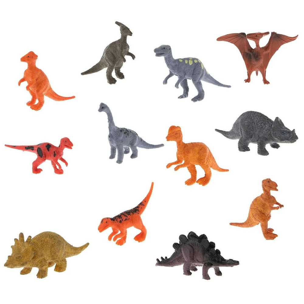 Набор игровой 1Toy В мире животных Динозавры 12предметов Т50483  #1