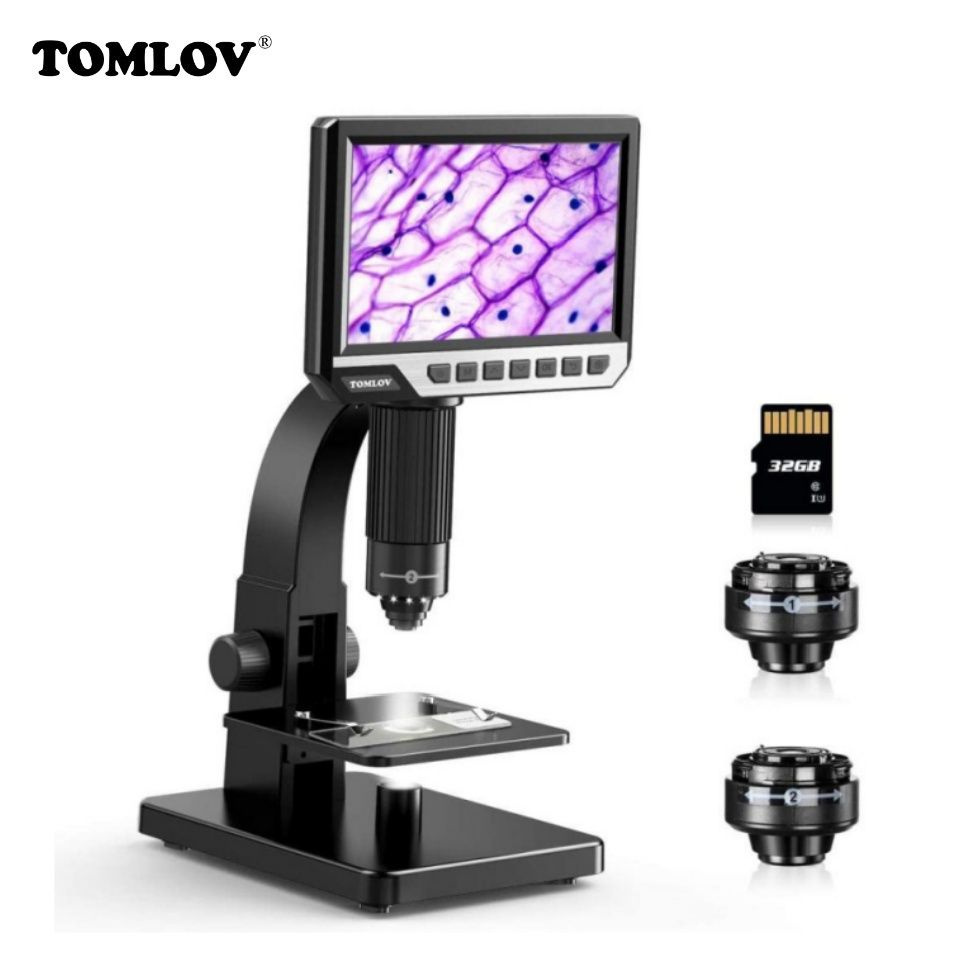 Цифровой микроскоп TOMLOV, USB-микроскоп 7 дюймов 2000X, с увеличением непрерывного усиления, пайка, #1