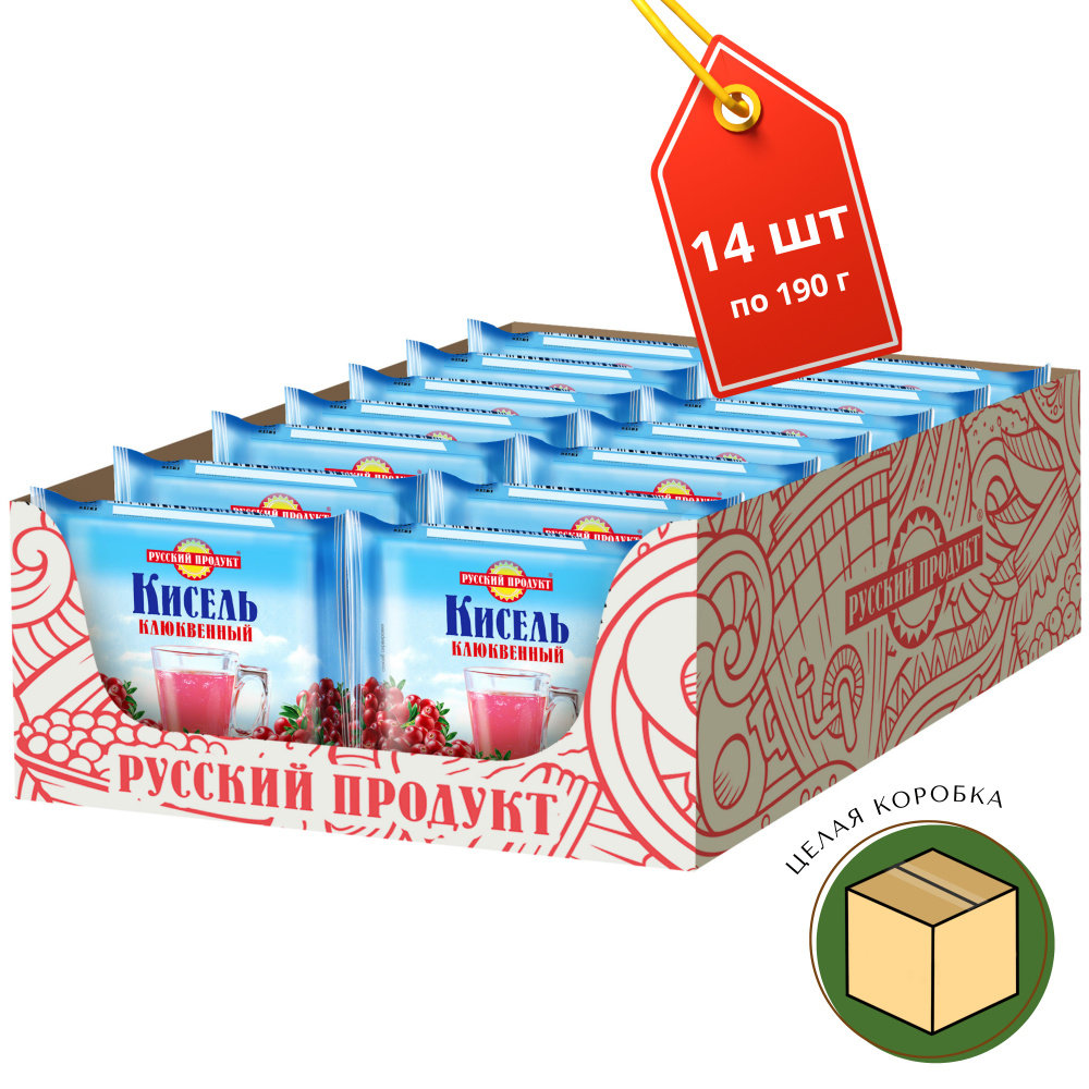 Смесь для приготовления киселя Русский Продукт Клюква 190 г х 14 шт в коробке  #1