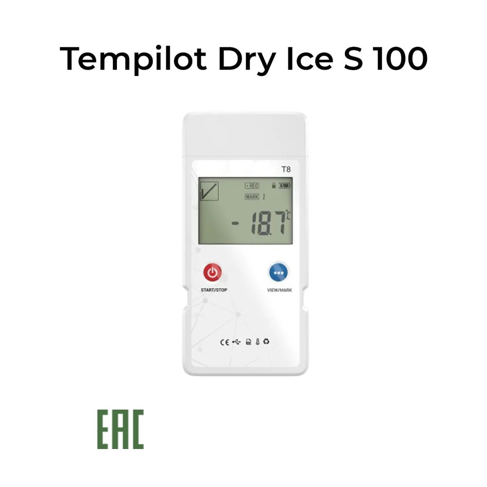 Терморегистратор / Логгер / Регистратор температуры Tempilot Data logger Dry ice S100 одноразовый  #1