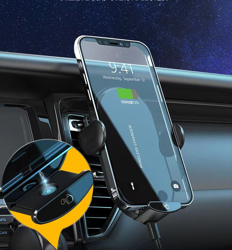Автомобильный держатель для телефона Паук с беспроводной зарядкой/ Держатель для смартфона в автомобиль #1