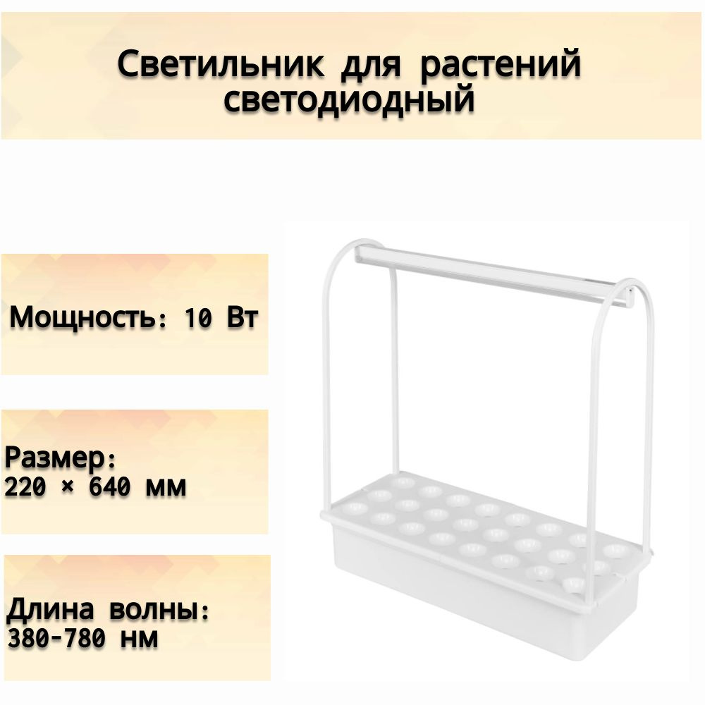 Светильник для растений светодиодный, 10 Вт, для выращивания рассады, трав и других растений, гидропонное #1