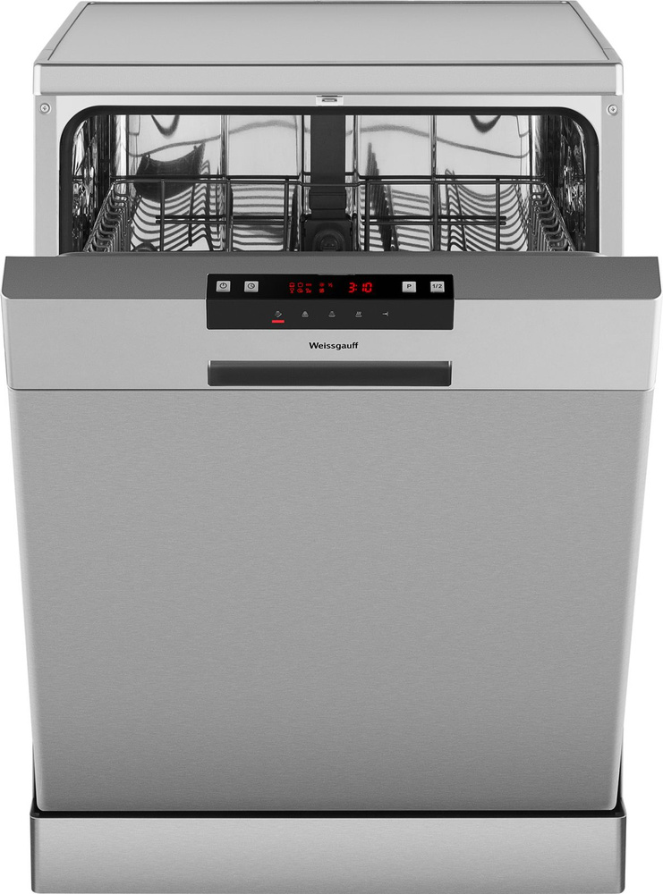 Weissgauff Посудомоечная машина DW 6013 Inox, 12 комплектов, половинная загрузка, полная защита от протечек #1
