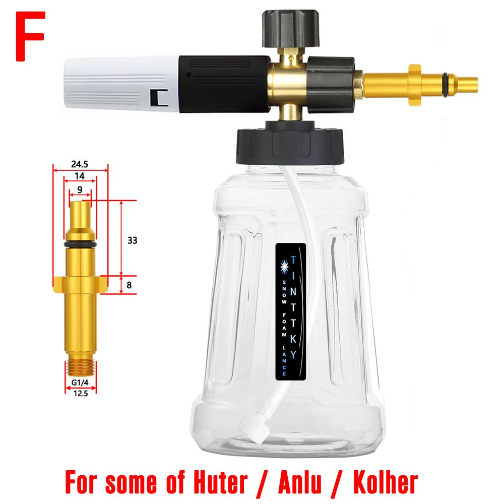 TINTTKYE Мойка высокого давления сопло Пенная насадка (пеногенератор) , с адаптером для Zurb Huter Anlu #1