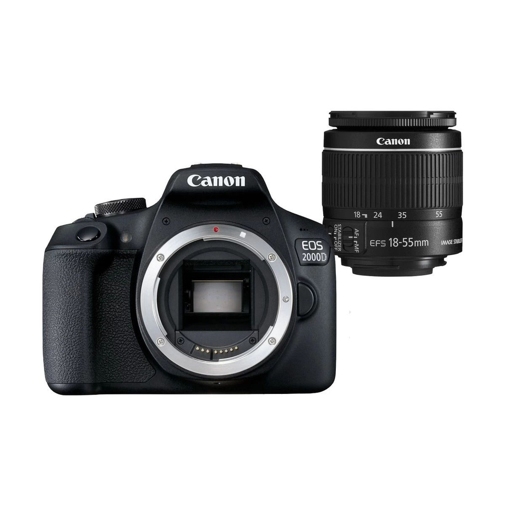 Canon Компактный фотоаппарат Canon Eos 2000D kit 18-55mm iii, черный #1