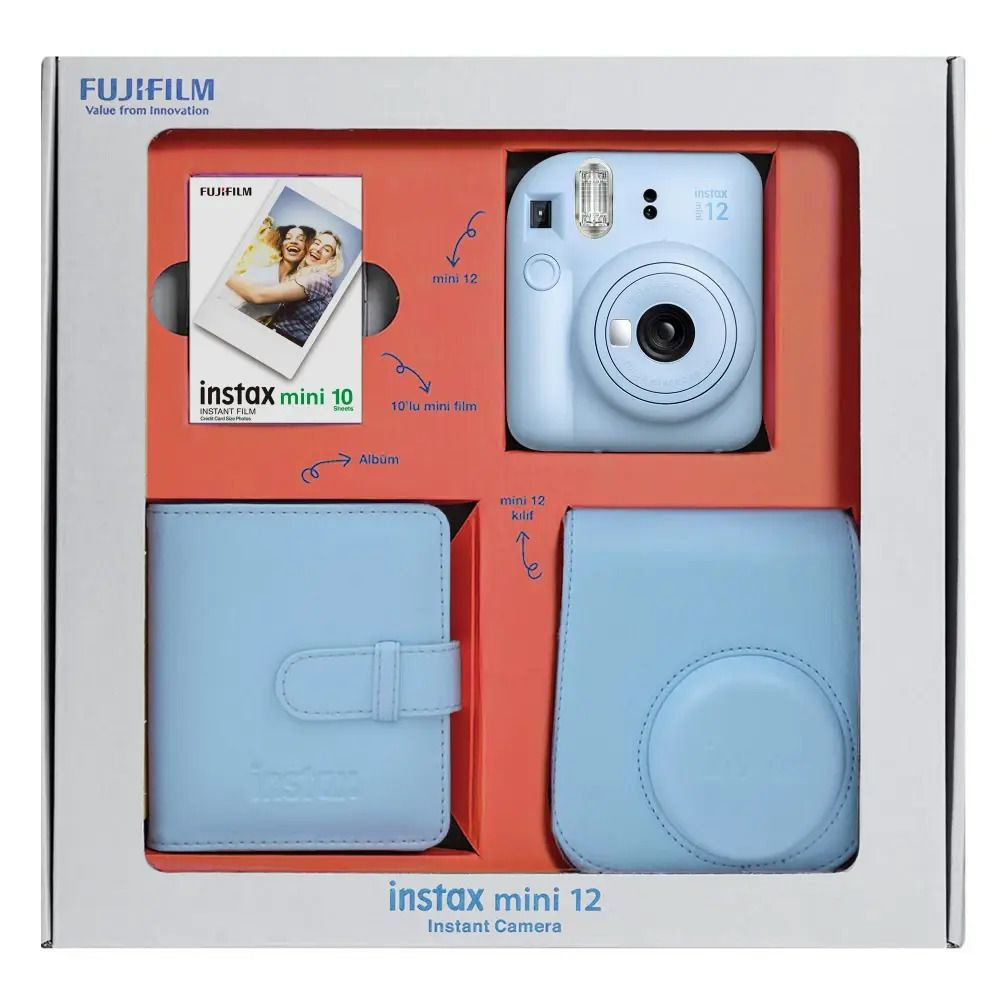 Fujifilm Компактный фотоаппарат Instax Mini 12 Bundle Box, голубой #1