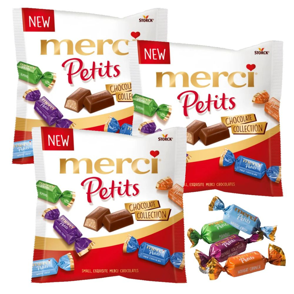 Конфеты шоколадные Merci Petits Chocolate / Мерси Петитс шоколадная коллекция х 3 штуки  #1