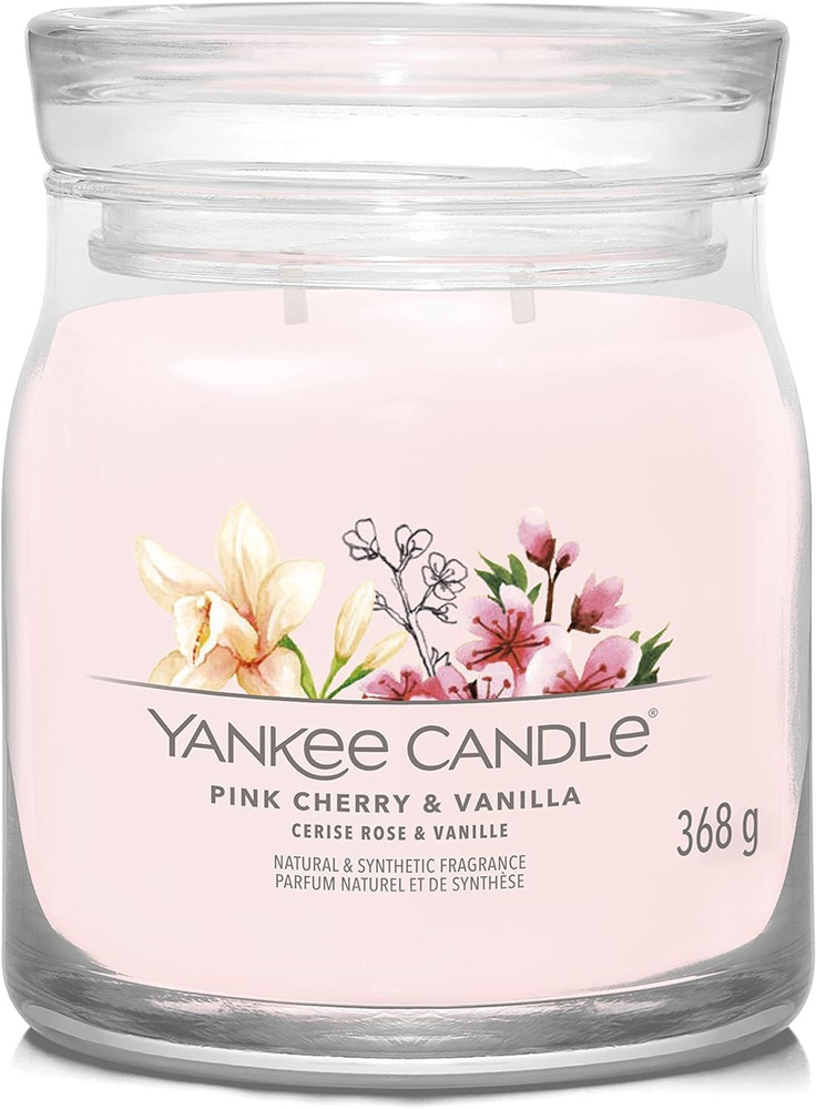 Yankee Candle Свеча ароматическая "Ваниль и розовая вишня", 11 см х 9 см, 1 шт  #1