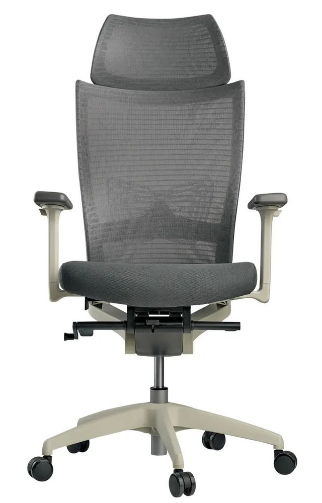 Кресло офисное SCHAIRS ZEN2-М01W, Цвет: серый / компьютерный стул / на колёсах / до 120 кг  #1