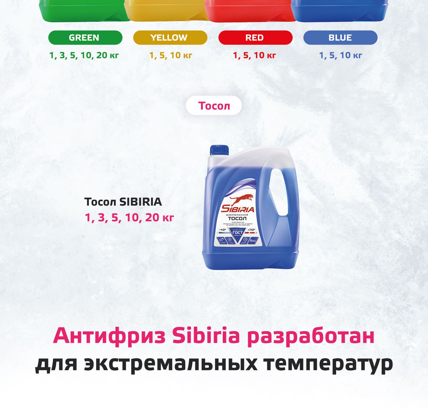 Антифриз Sibiria ANTIFREEZE G12+ (-40) красный_Температура замерзания ...