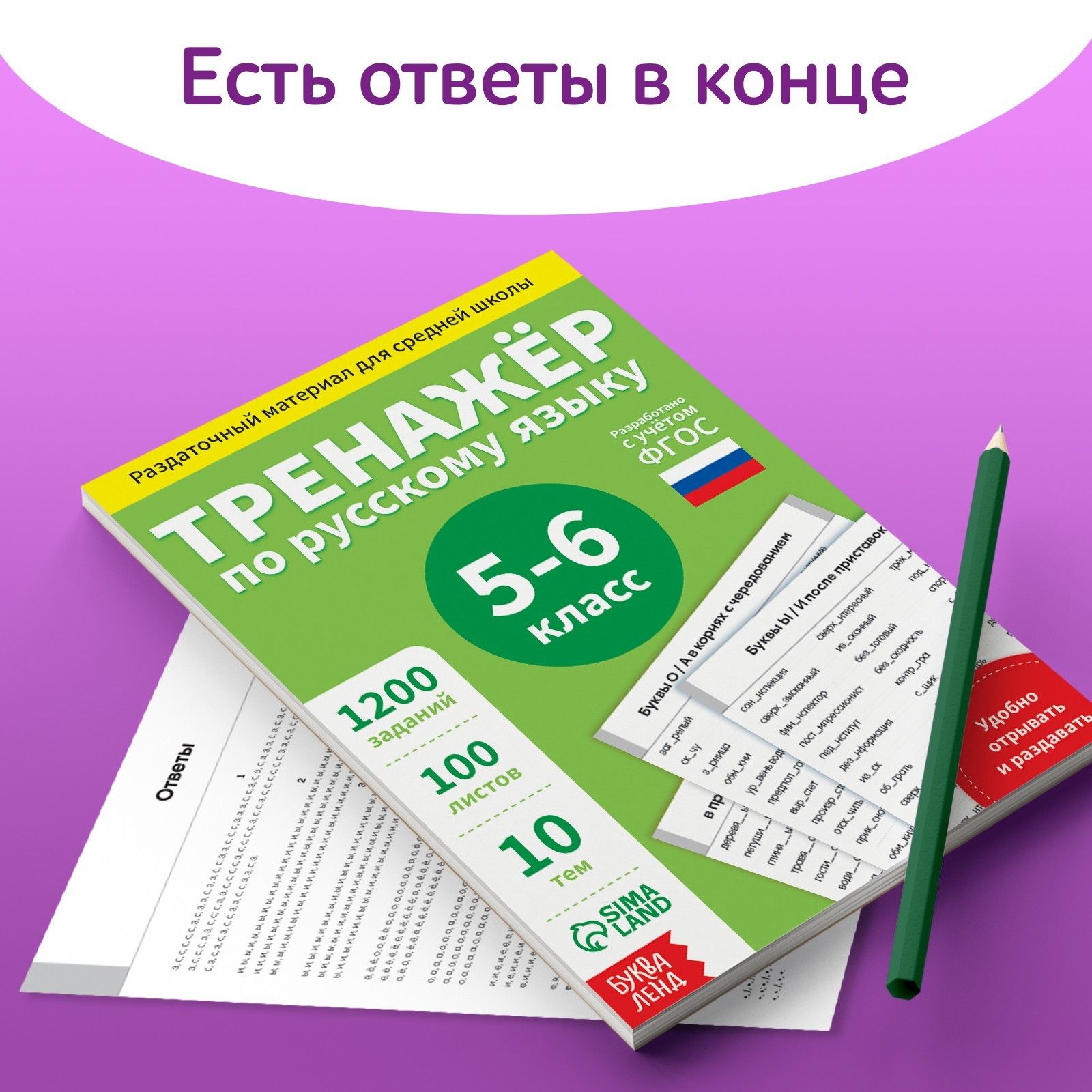Тренажер по русскому языку 5 класс, Буква-Ленд, "Русский язык", книги для детей | Russian Language Trainer. Grade 5 - Ozon image 4