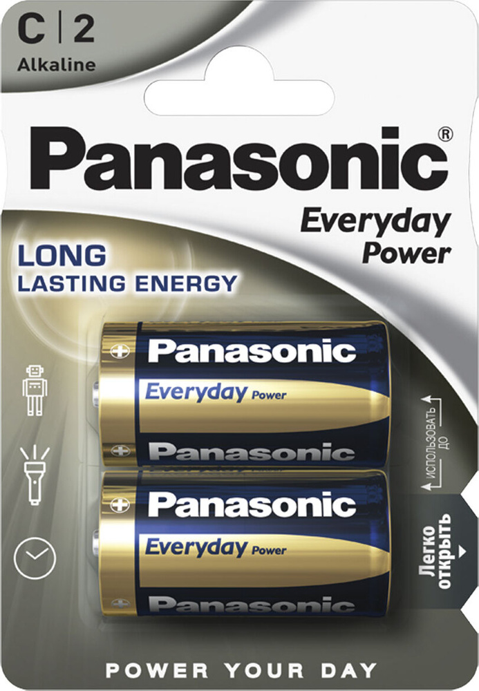 Батарейка Panasonic Everyday Power LR14REE/2BR, C щелочная, 2 шт Уцененный товар  #1