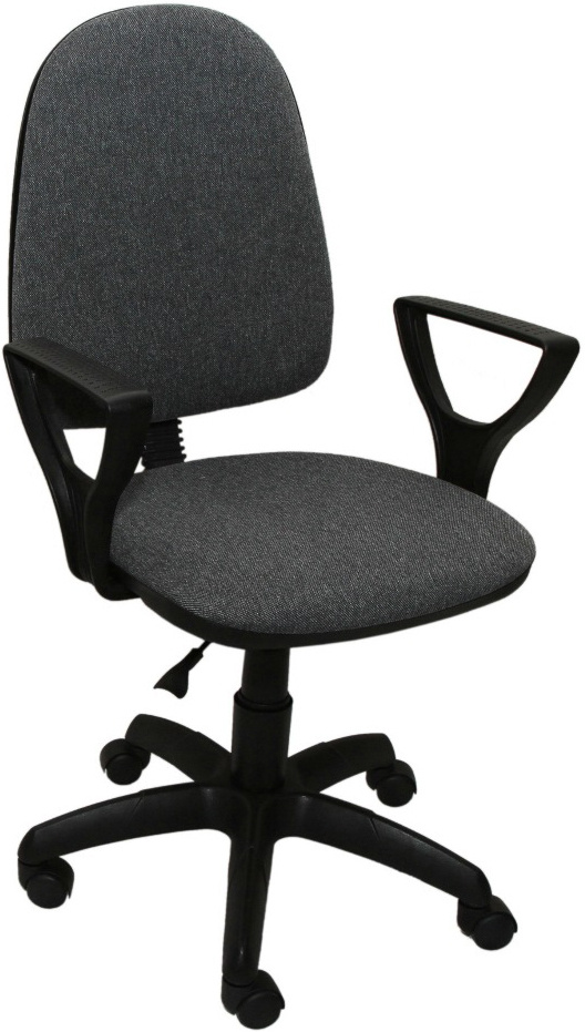 Кресло компьютерное Премьер-1 Поло ткань серая, стул офисный  #1