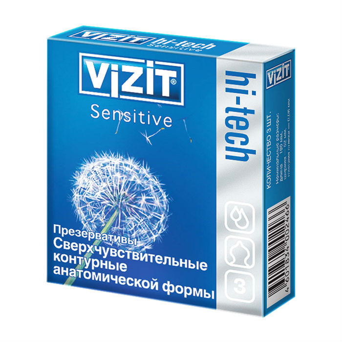 Презервативы VIZIT HI-TECH sensitive контурные 3 шт #1