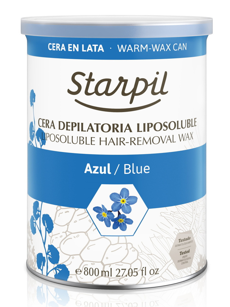 STARPIL Тёплый воск в банке для депиляции, азуленовый/cera azul, 800 мл.  #1